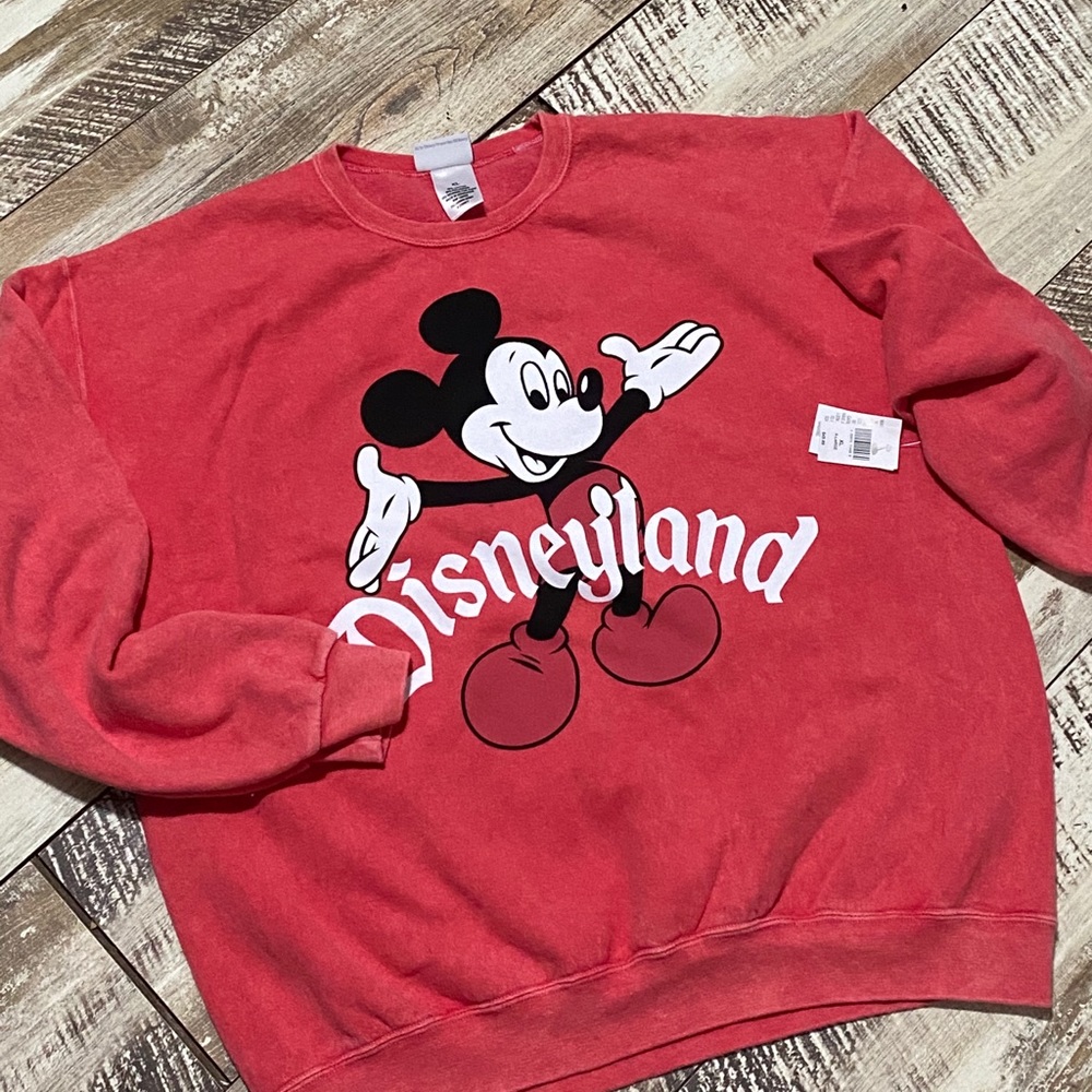 Retro Disneyland Crewneck Sweatshirt Red XL